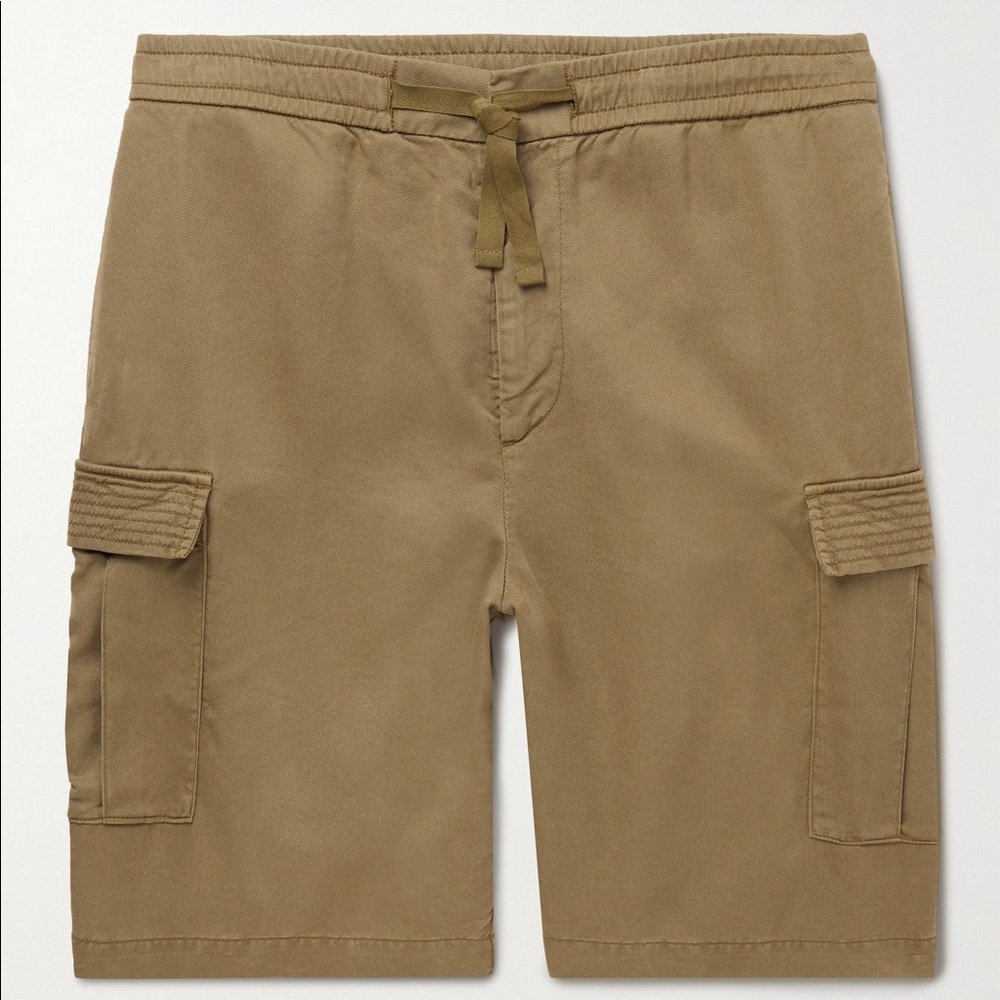 OFFICINE GÉNÉRALE Jay Garment-Dyed Lyocell Drawstring Shorts